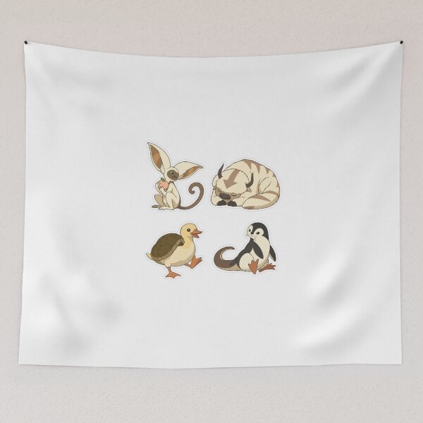 Item preview, Avatar Animal Stickers Appa Momo Turtle Duck designed and sold by Witcrafters.
