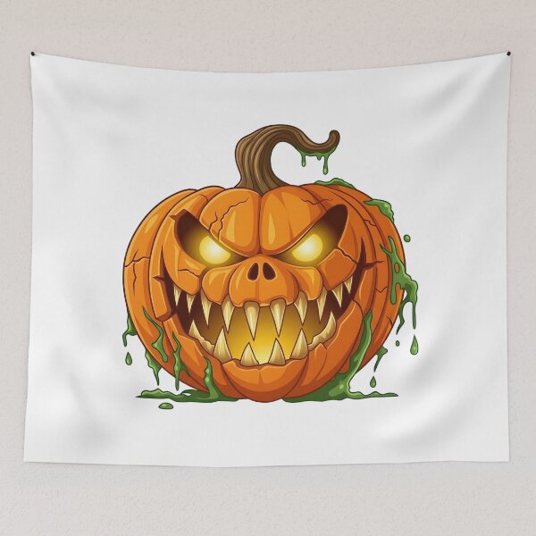 Item preview, Sinister Glowing Jack-o'-Lantern Monster with Green Slime designed and sold by interdesigner.