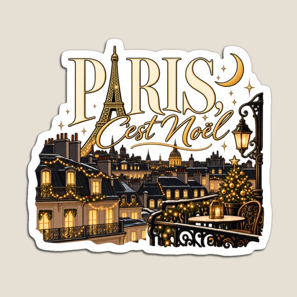 Item preview, Paris, C’est Noël – Elegant French Christmas Night designed and sold by warlistop.