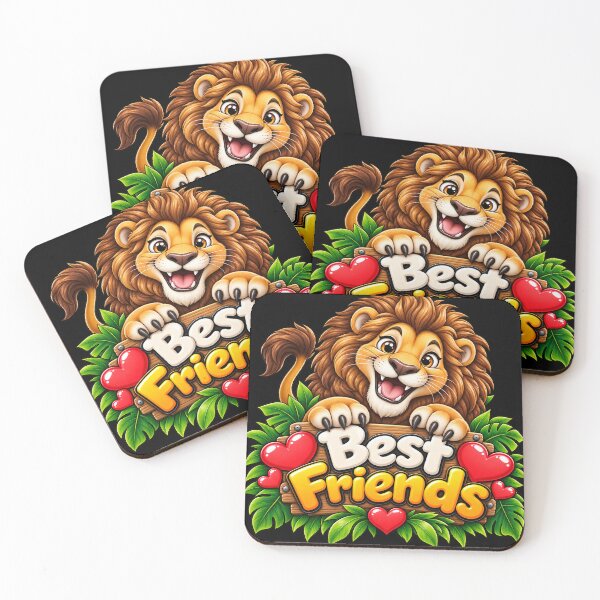Item preview, Best Friends Lion – Cute Kawaii Lion & Wildlife Friendship designed and sold by aventi24.