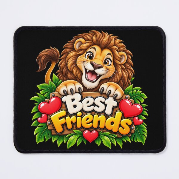 Item preview, Best Friends Lion – Cute Kawaii Lion & Wildlife Friendship designed and sold by aventi24.