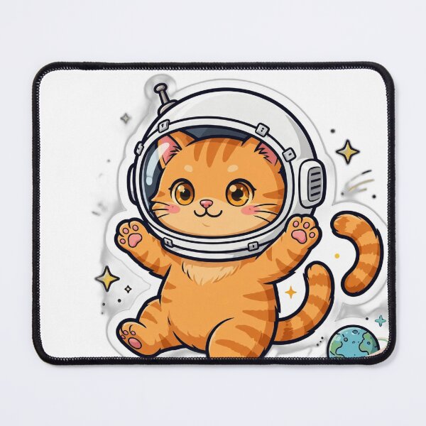 Item preview, Cute Orange Cat Astronaut in Space designed and sold by Amazing Graphics.