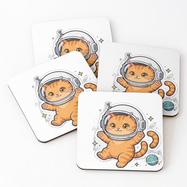 Item preview, Cute Orange Cat Astronaut in Space designed and sold by Amazing Graphics.