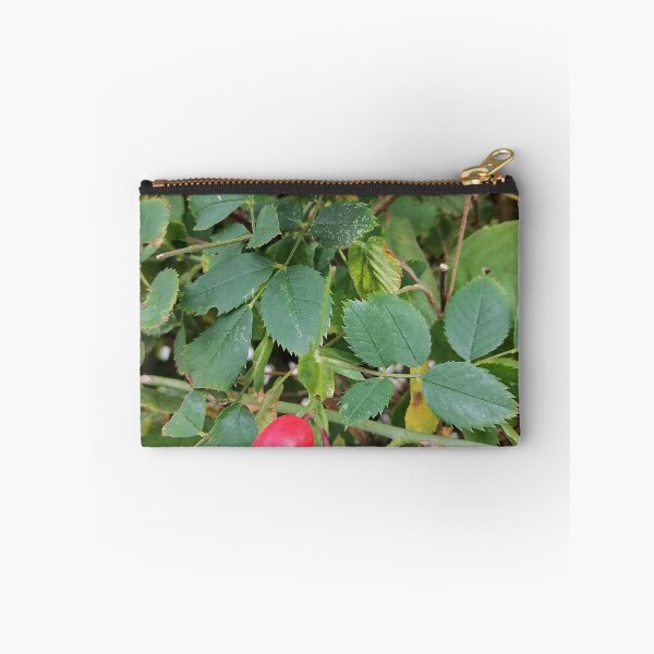 Item preview, Red Rose Hips Among Green Leaves designed and sold by PhuongVoArt.