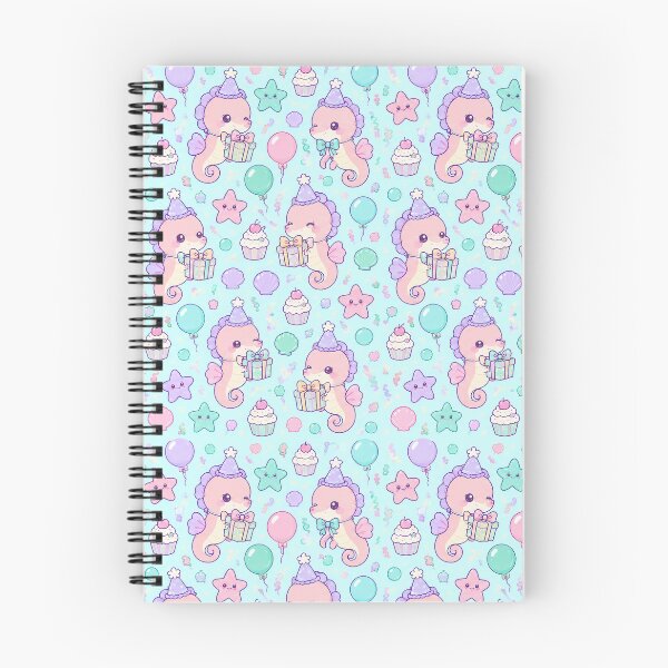 Item preview, Kawaii Birthday Baby Seahorse Pastel Pattern designed and sold by Soft Berry Studio.