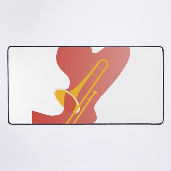 Item preview, Trombone Art Print, Jazz Music Print, Brass Instrument Art, Trombone Player Gift, Retro Music Room Decor, Modern Abstract Print designed and sold by Studio pod Burom.