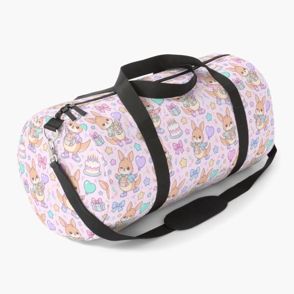 Item preview, Kawaii Birthday Baby Kangaroo Pastel Pattern designed and sold by Soft Berry Studio.