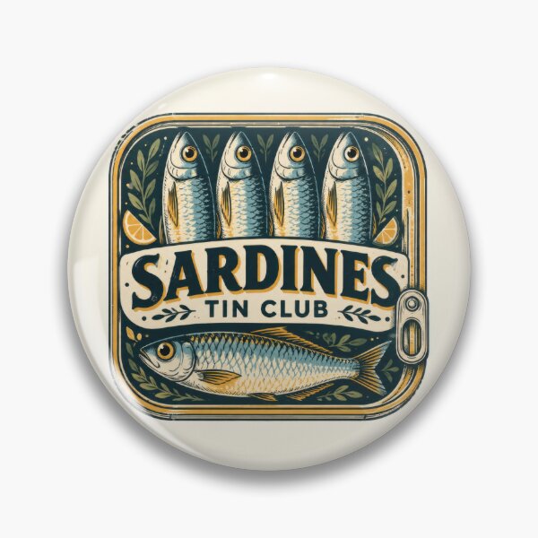 Item preview, Sardines Tin Club design with fish designed and sold by anytka.