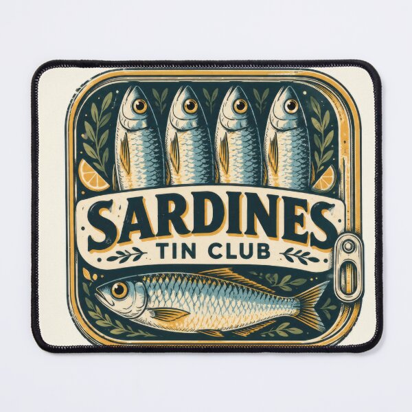 Item preview, Sardines Tin Club design with fish designed and sold by anytka.