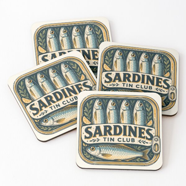 Item preview, Sardines Tin Club design with fish designed and sold by anytka.
