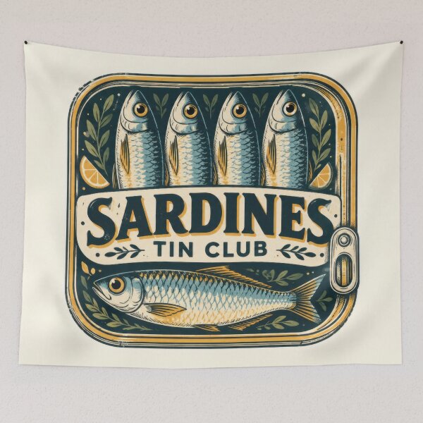 Item preview, Sardines Tin Club design with fish designed and sold by anytka.