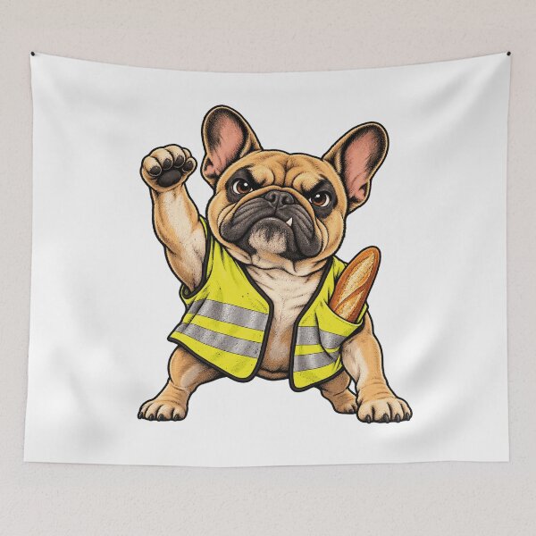Item preview, Bulldog in a yellow vest – The people have dog designed and sold by Limmagin.