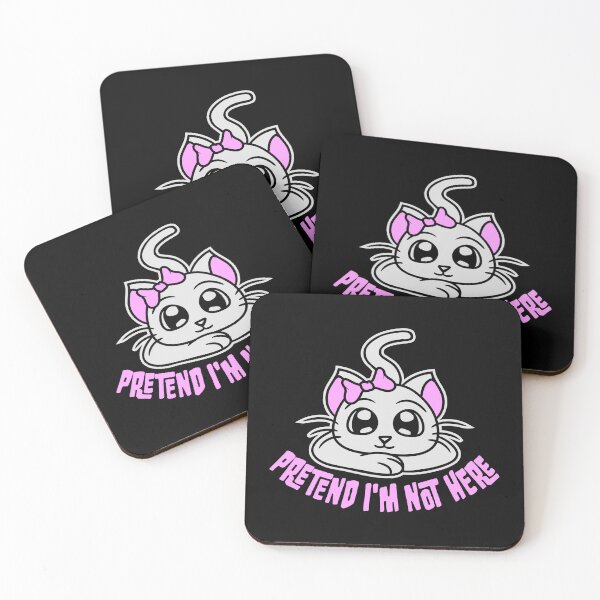 Item preview, Pretend i'm not here Funny Antisocial Cat Pet Girl Pretty designed and sold by shirt-o-mat.