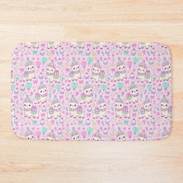 Item preview, Kawaii Birthday Baby Llama Pastel Pattern designed and sold by Soft Berry Studio.