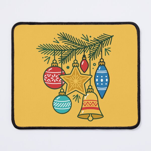 Item preview, Festive Christmas Tree Branch and Bauble Ornaments designed and sold by AIG - Andrei Ilie Graphics.