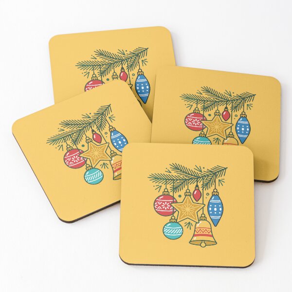 Item preview, Festive Christmas Tree Branch and Bauble Ornaments designed and sold by AIG - Andrei Ilie Graphics.