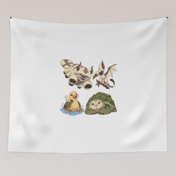 Item preview, Avatar Anime Animal Stickers Appa Momo Lion Turtle designed and sold by Witcrafters.