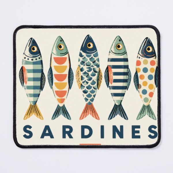 Item preview, Colorful sardine patterns designed and sold by anytka.