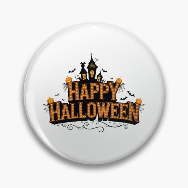 Item preview, Vintage Marquee Light Happy Halloween Sign with Haunted House designed and sold by interdesigner.