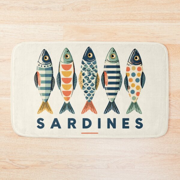 Item preview, Colorful sardine patterns designed and sold by anytka.