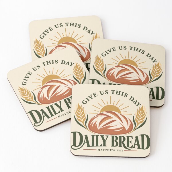 Item preview, Daily Bread – Matthew 6:11 Christian Tote Bag designed and sold by astersgraphics.