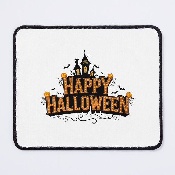 Item preview, Vintage Marquee Light Happy Halloween Sign with Haunted House designed and sold by interdesigner.