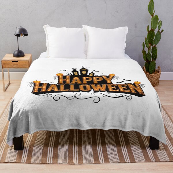Item preview, Vintage Marquee Light Happy Halloween Sign with Haunted House designed and sold by interdesigner.