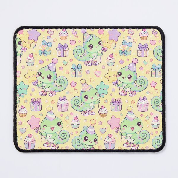 Item preview, Kawaii Birthday Baby Chameleon Pastel Pattern designed and sold by Soft Berry Studio.