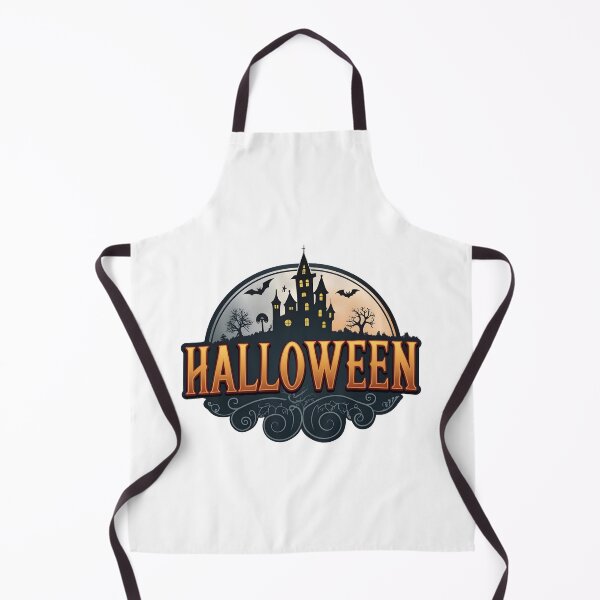 Item preview, Spooky Halloween Emblem with Haunted Castle and Flying Bats designed and sold by interdesigner.