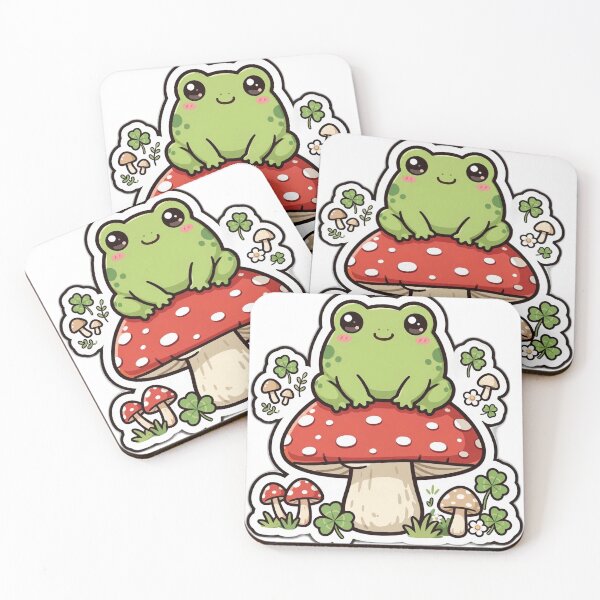 Item preview, Cute Frog Sitting on a Mushroom designed and sold by Amazing Graphics.