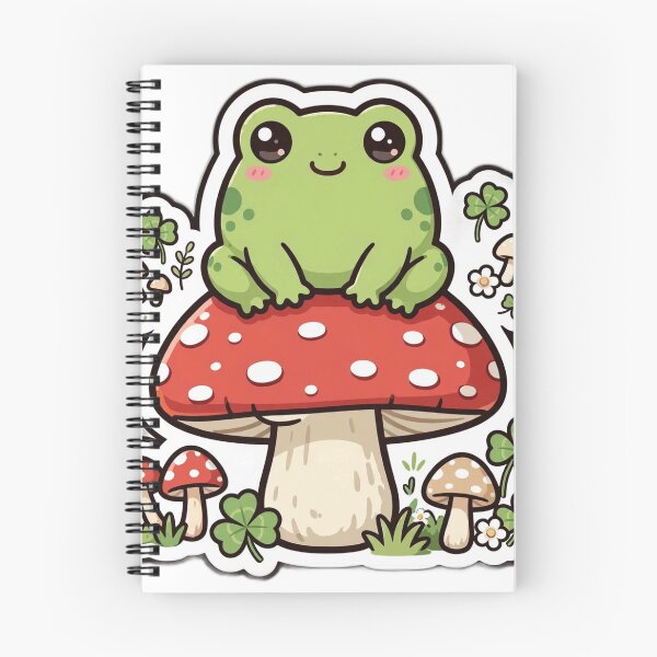Item preview, Cute Frog Sitting on a Mushroom designed and sold by Amazing Graphics.