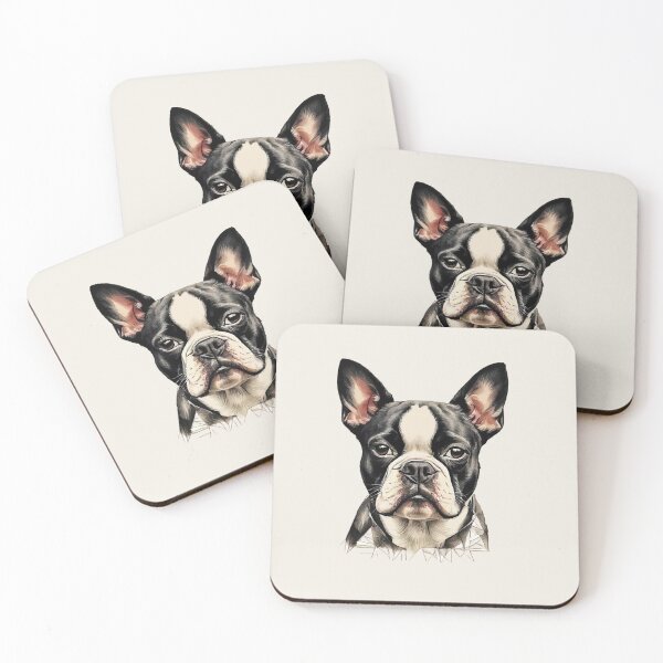 Item preview, Boston Terrier Portrait – Geometric Dog Art designed and sold by Tklezardesigns.