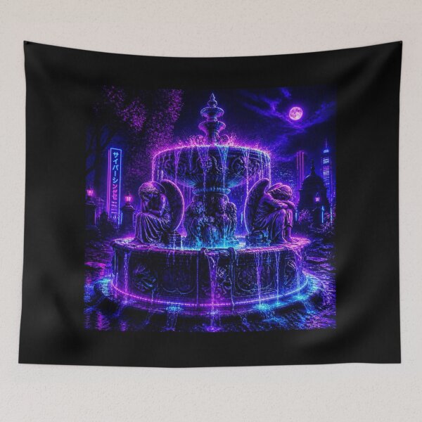 Item preview, Neo Gothic Cyberpunk Weeping Angel Fountain designed and sold by LazyDayzCo.