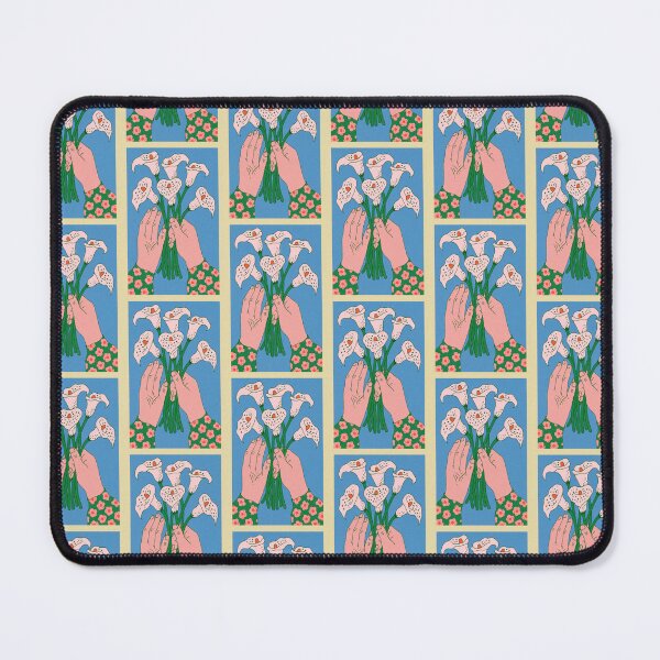 Item preview, Hands Holding White Calla Lilies Retro Floral Illustration designed and sold by CreativeLarysa.