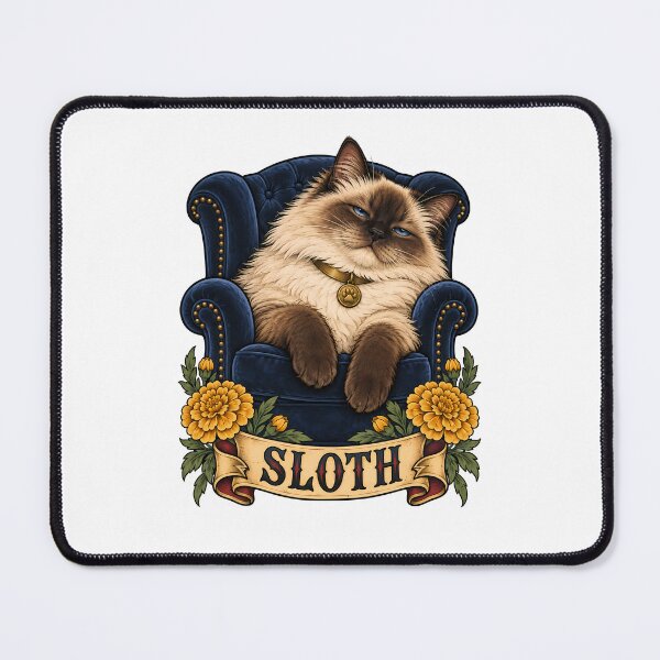 Item preview, Sloth Seven Deadly Sins Ragdoll Cat Armchair designed and sold by Old's Cool Cat Studio.