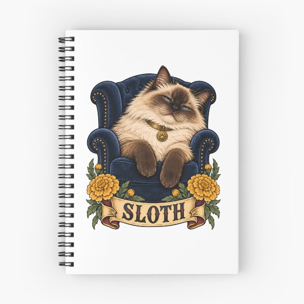 Item preview, Sloth Seven Deadly Sins Ragdoll Cat Armchair designed and sold by Old's Cool Cat Studio.