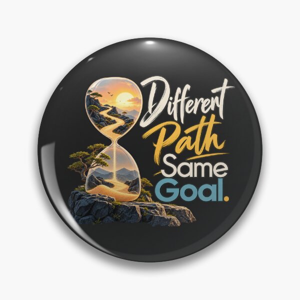 Item preview, Different Path Same Goal - Hourglass Landscape Motivational Graphic designed and sold by Ozyven-Creation.