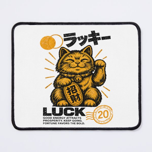 Item preview, Lucky Maneki Neko Cat T-Shirt designed and sold by PurrStreet.