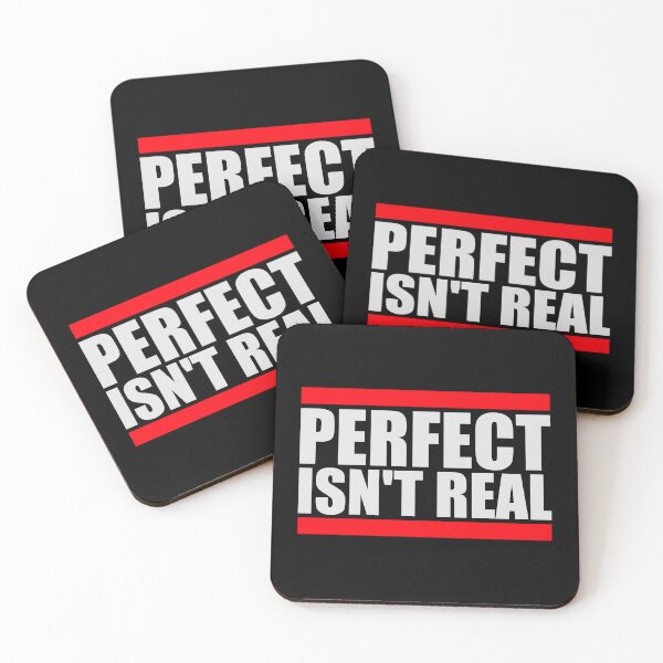 Item preview, Perfect isn't real Inspirational Slogan Logo Text designed and sold by shirt-o-mat.