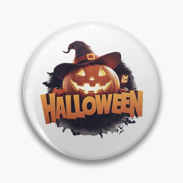 Item preview, Glowing Halloween Jack-o'-Lantern with Witch Hat and 3D Typography    designed and sold by interdesigner.