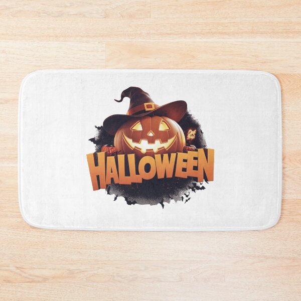 Item preview, Glowing Halloween Jack-o'-Lantern with Witch Hat and 3D Typography    designed and sold by interdesigner.
