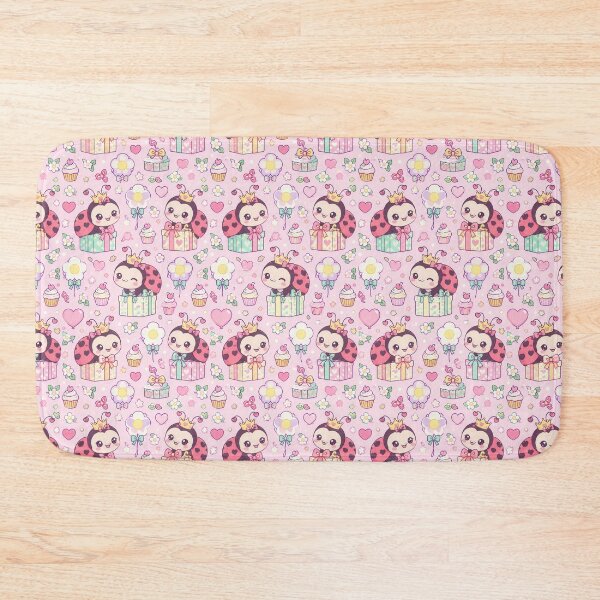 Item preview, Cute Pastel Birthday Ladybug Pattern designed and sold by Soft Berry Studio.