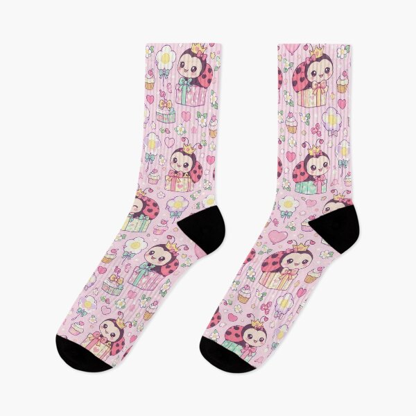 Item preview, Cute Pastel Birthday Ladybug Pattern designed and sold by Soft Berry Studio.