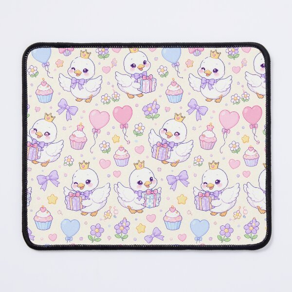 Item preview, Kawaii Birthday Baby Swan Pastel Pattern designed and sold by Soft Berry Studio.