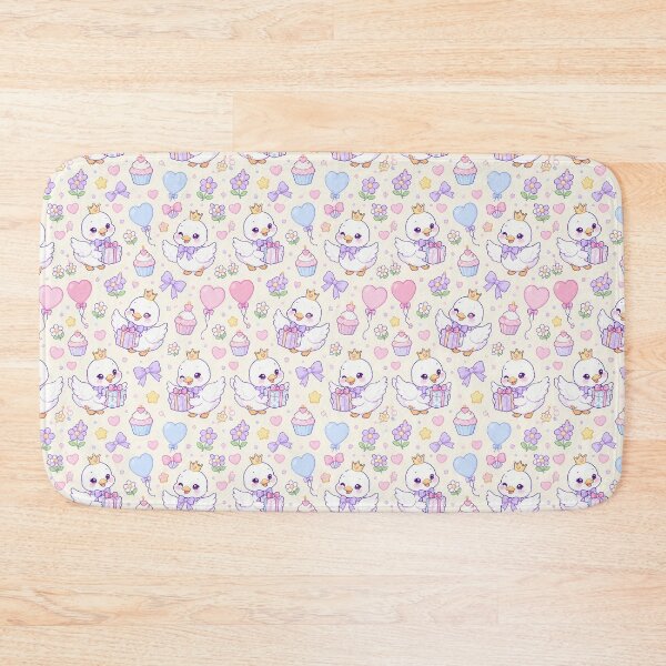 Item preview, Kawaii Birthday Baby Swan Pastel Pattern designed and sold by Soft Berry Studio.