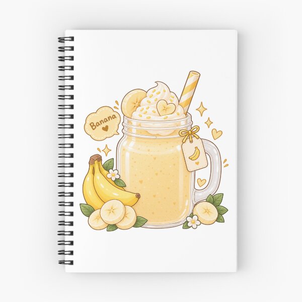 Item preview, Cute Banana Smoothie Jar – Kawaii Yellow Fruit Drink designed and sold by Kiralemon.