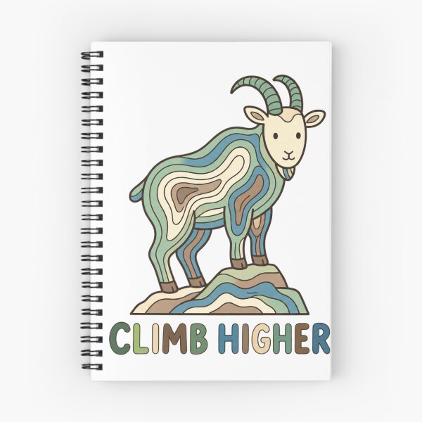 Item preview, Climb Higher | Cute Mountain Goat Inspirational Art designed and sold by MrDev.