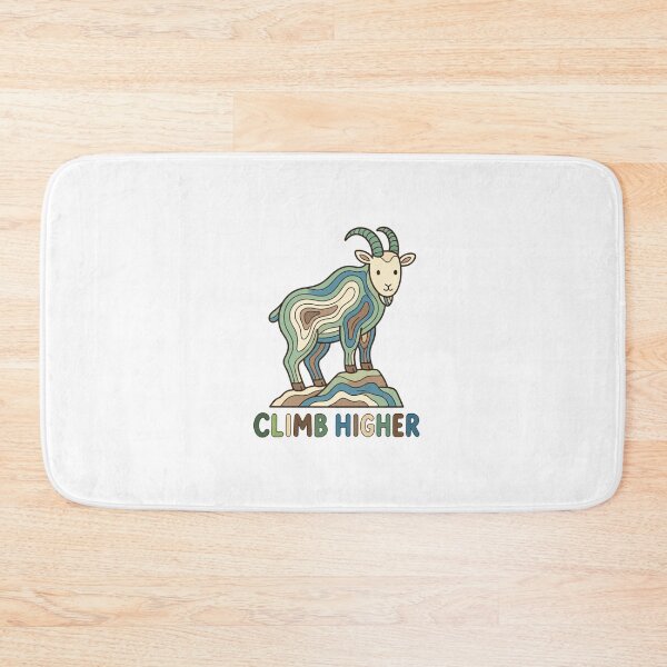 Item preview, Climb Higher | Cute Mountain Goat Inspirational Art designed and sold by MrDev.
