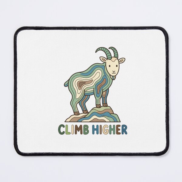 Item preview, Climb Higher | Cute Mountain Goat Inspirational Art designed and sold by MrDev.