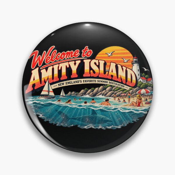 Item preview, Product Title: Welcome to Amity Island – Vintage Summer Tourist Poster designed and sold by DopeyRobot.